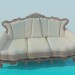 3d model Sofa barroco - vista previa