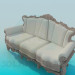 3d model Sofa barroco - vista previa