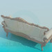 3d model Sofa barroco - vista previa