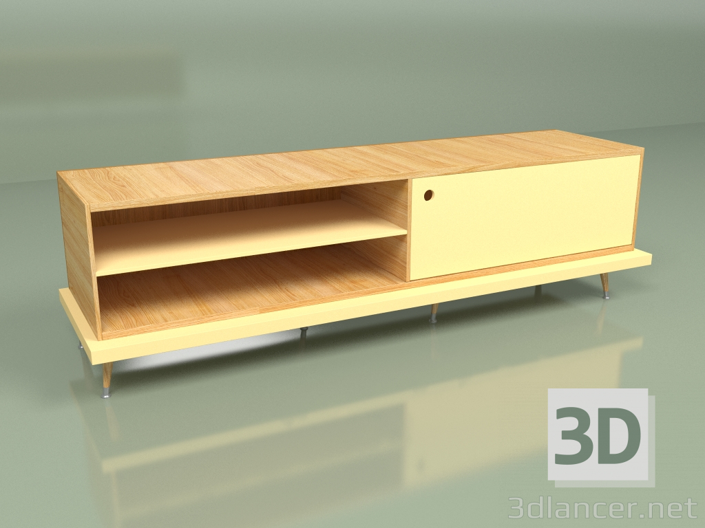 Modelo 3d Gabinete multimídia TIWI (amarelo ocre) - preview