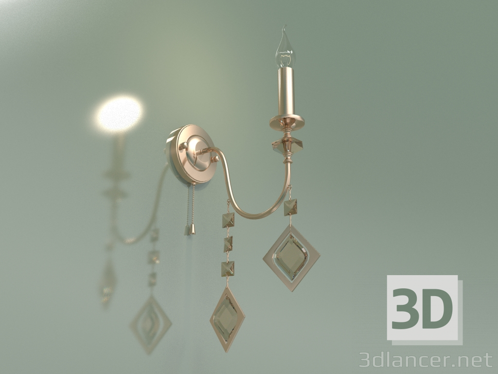 Modelo 3d Arandela Telao 10110-1 (cristal dourado) - preview