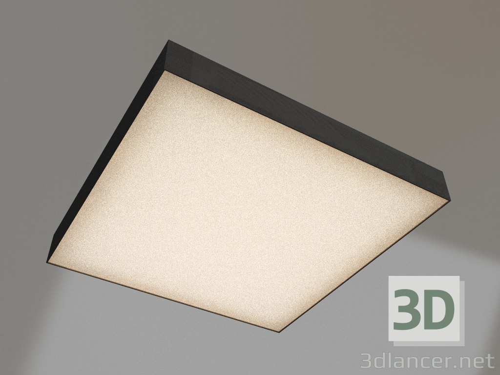 3d model Lámpara IM-QUADRO-EMERGENCY-3H-S500x500-54W Day4000 (BK, 120 grados, 230V) - vista previa