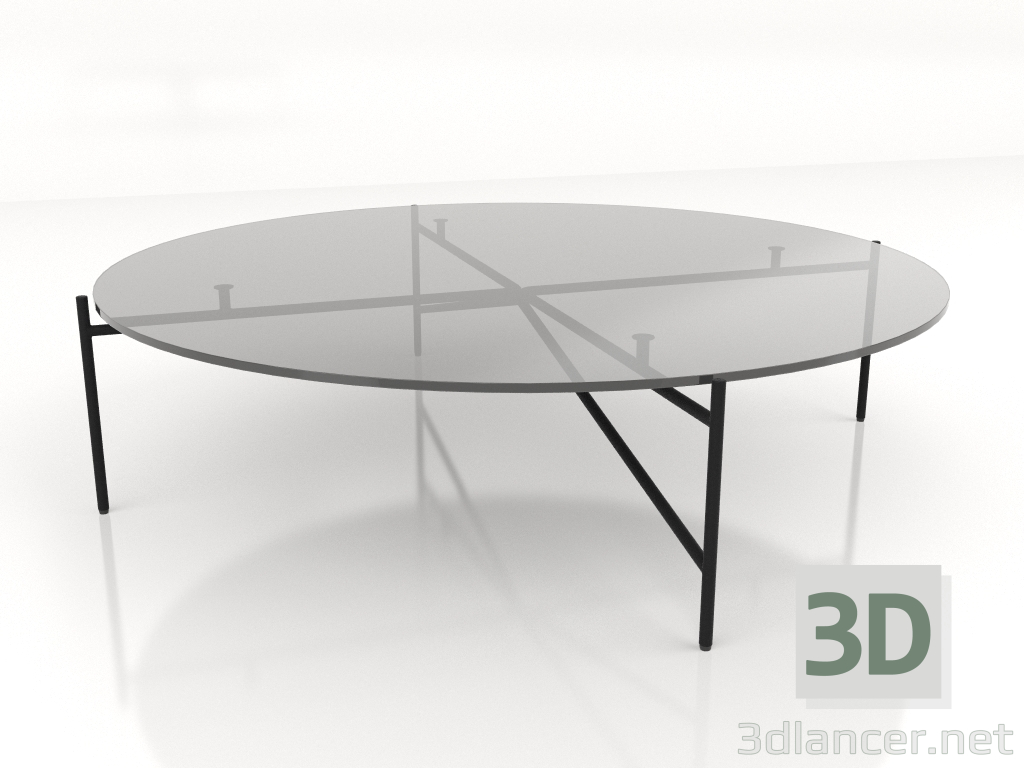 3d model Una mesa baja d120 con tapa de cristal. - vista previa