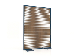 Cloison en bois artificiel et aluminium 120x170 (Teck, Gris bleu)