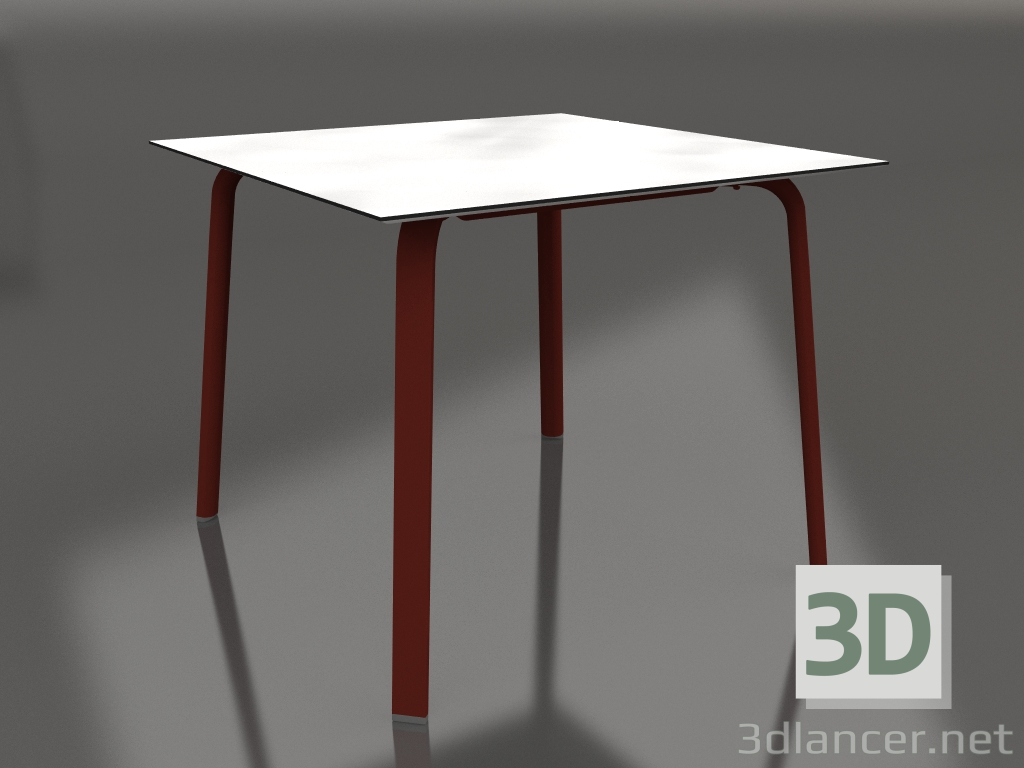 3d model Mesa comedor 90 (Rojo vino) - vista previa