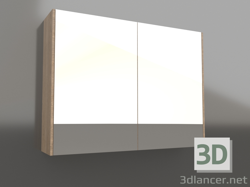 modello 3D Armadietto a specchio 80 cm (MOB0408+MOB0717DB) - anteprima