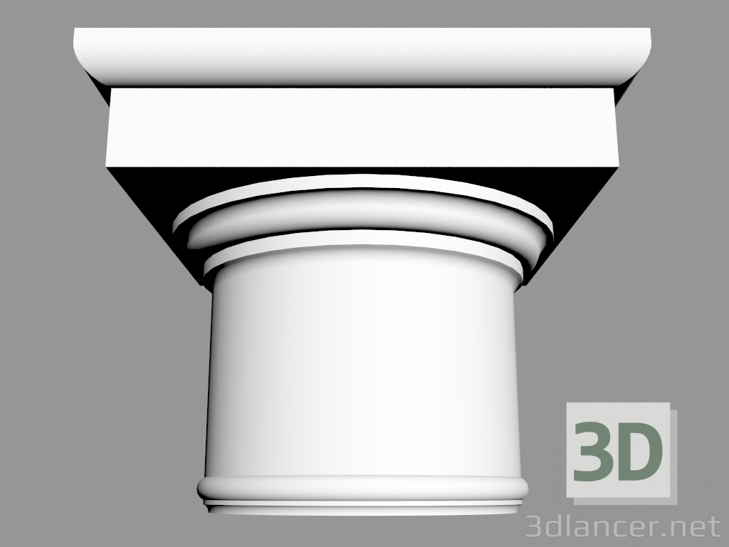 3d model Columna (arriba) K1112 (36.5 x 36.5 x 30 - Ø 23 cm) - vista previa