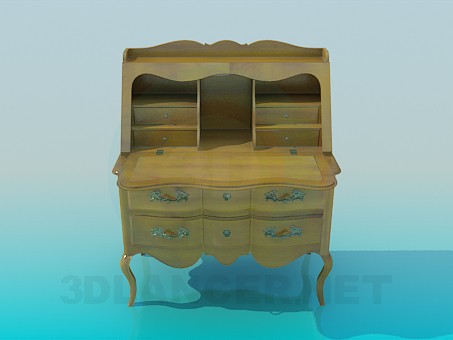 3d model Secretaire - vista previa