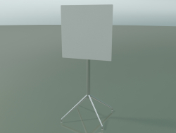 Table carrée 5747 (H 103,5 - 59x59 cm, pliée, Blanc, LU1)