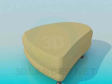 3d model Triangular Ottoman - preview