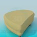 3d model Triangular Ottoman - preview