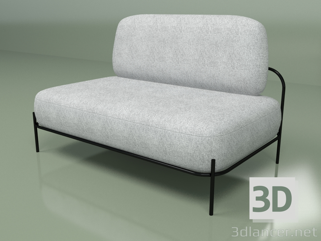 3d model Sofá Pawai (gris) - vista previa