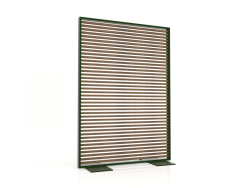 Cloison en bois artificiel et aluminium 120x170 (Teck, Vert bouteille)