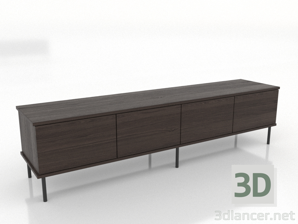 3d модель Тумба ТВ 1800 мм (попелястий горіх) – превью 3d модель Тумба ТВ 1800 мм (попелястий горіх) – превью