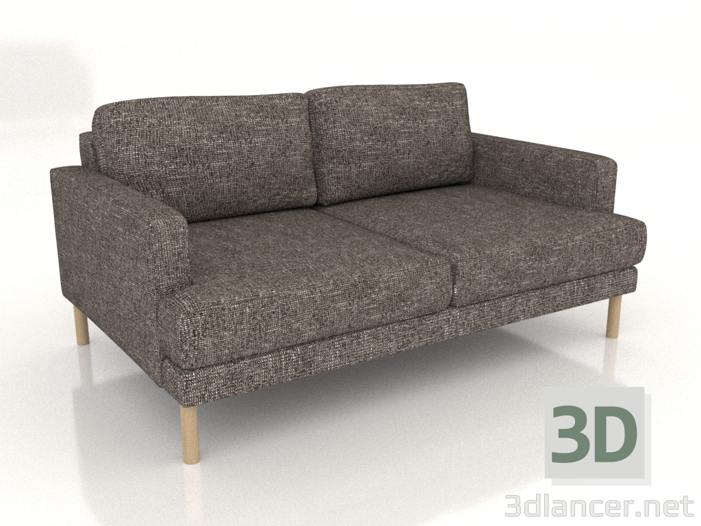 3d модель Диван Фишт 160 см (деревянные ножки) – превью