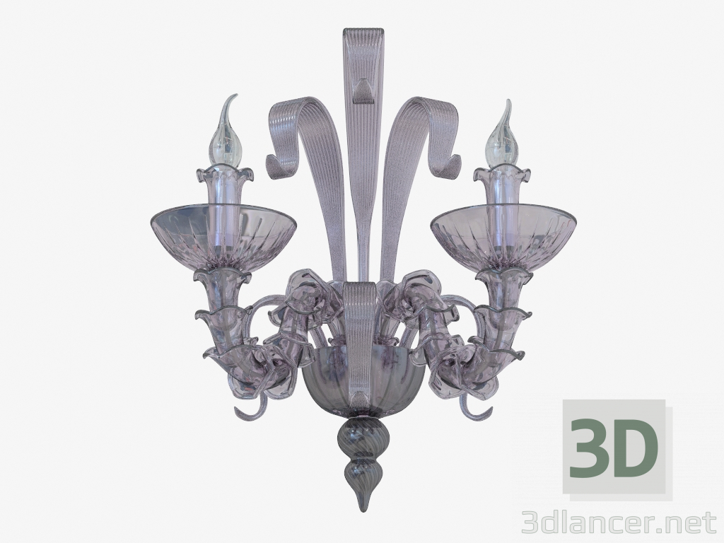 3d model Wall bracket made of glass (W110188 2violet) - preview