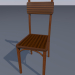 modèle 3D Chaise simple (bois) - preview