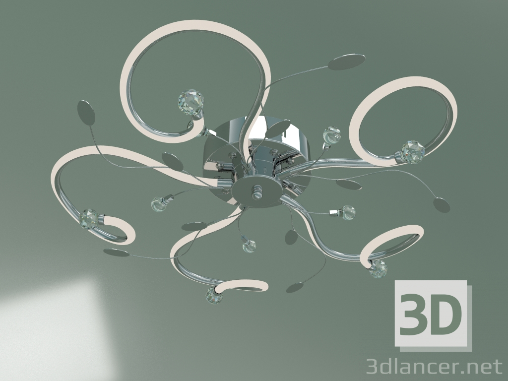 3d model Ceiling chandelier 90129-5 (chrome) - preview