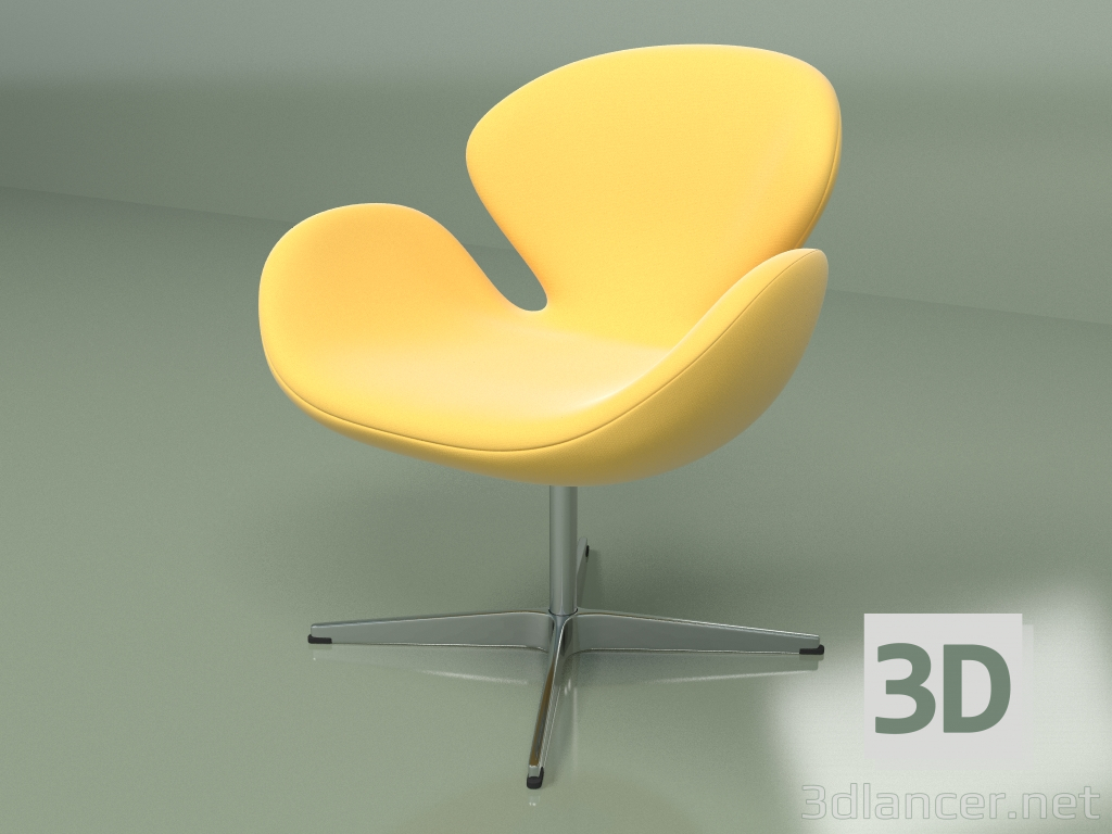 modello 3D Poltrona Swan (giallo) - anteprima