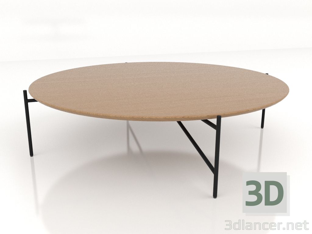 3d model Mesa baja d120 con tablero de madera - vista previa