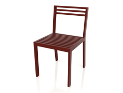 Chaise de salle à manger (rouge vin)