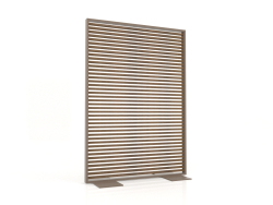 Cloison en bois artificiel et aluminium 120x170 (Teck, Bronze)