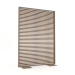 3d model Partition made of artificial wood and aluminum 120x170 (Teak, Bronze) - preview