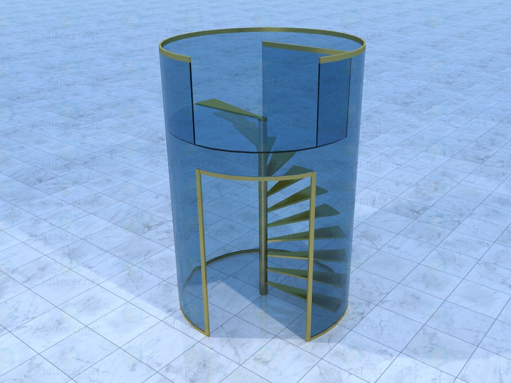 3d model Escalera de caracol - vista previa