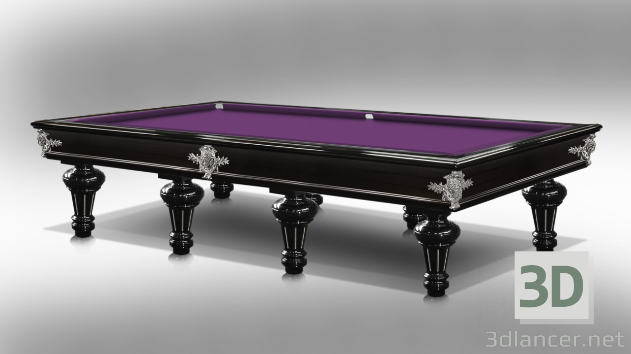 3d model POOL TABLE BILLIARD CAVICCHI FASHION LUIGI XVI 11ft - preview