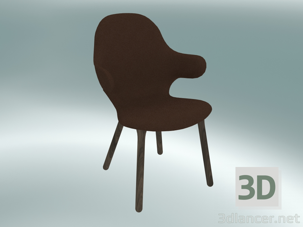 3d model Chair Catch (JH1, 59x58 N 88cm, Smoked oiled oak, Steelcut - 365) - preview