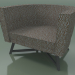 3d model Sillón semicircular (08, gris) - vista previa