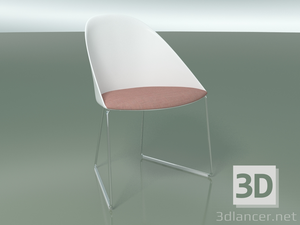 modello 3D Sedia 2209 (su una slitta, con cuscino, CRO, PC00001 polipropilene) - anteprima