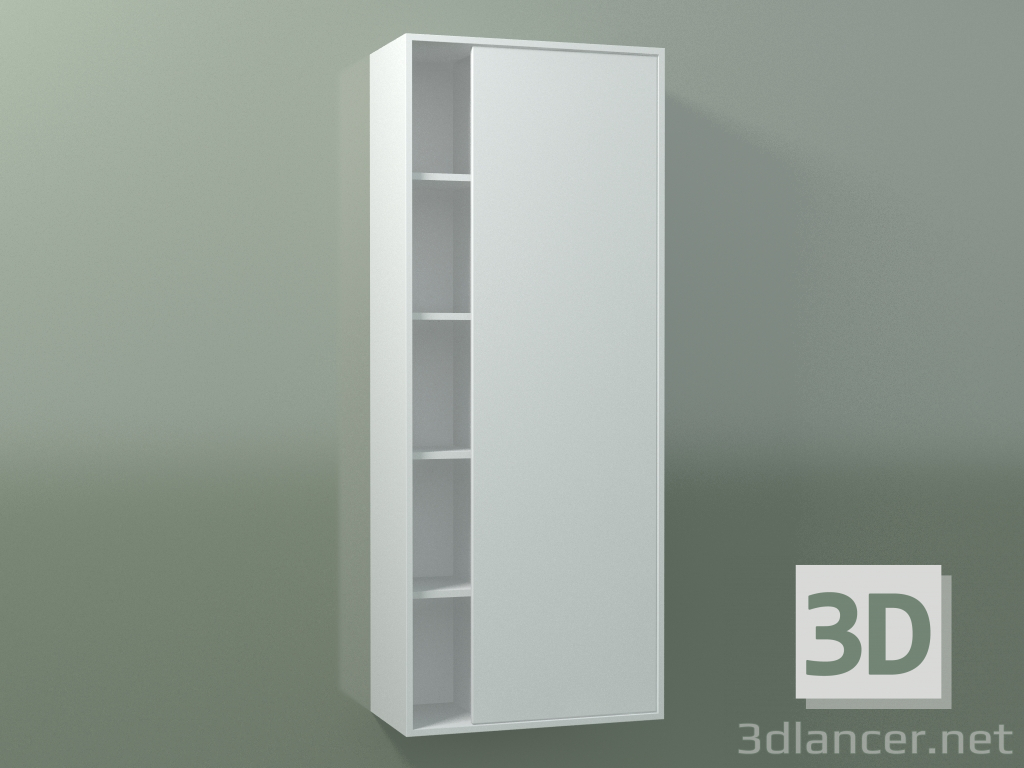 3d model Armario de pared con 1 puerta derecha (8CUCDСD01, Glacier White C01, L 48, P 24, H 120 cm) - vista previa