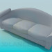 3D Modell Sofa mit Kopfstütze - Vorschau