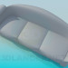 3d model Sofa with headrest - preview