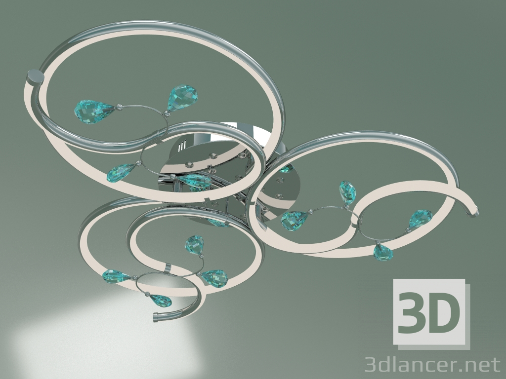 modello 3D Lampada da soffitto 90131-3 (cromo) - anteprima