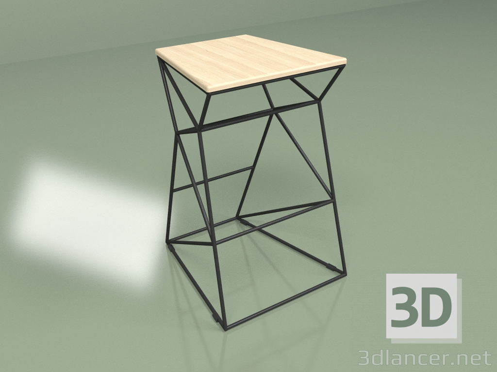 3D modeli Bar taburesi SUPPOR 650 (doğal kül) - önizleme