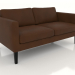 3D Modell 2-Sitzer-Sofa (hohe Beine, Leder) - Vorschau