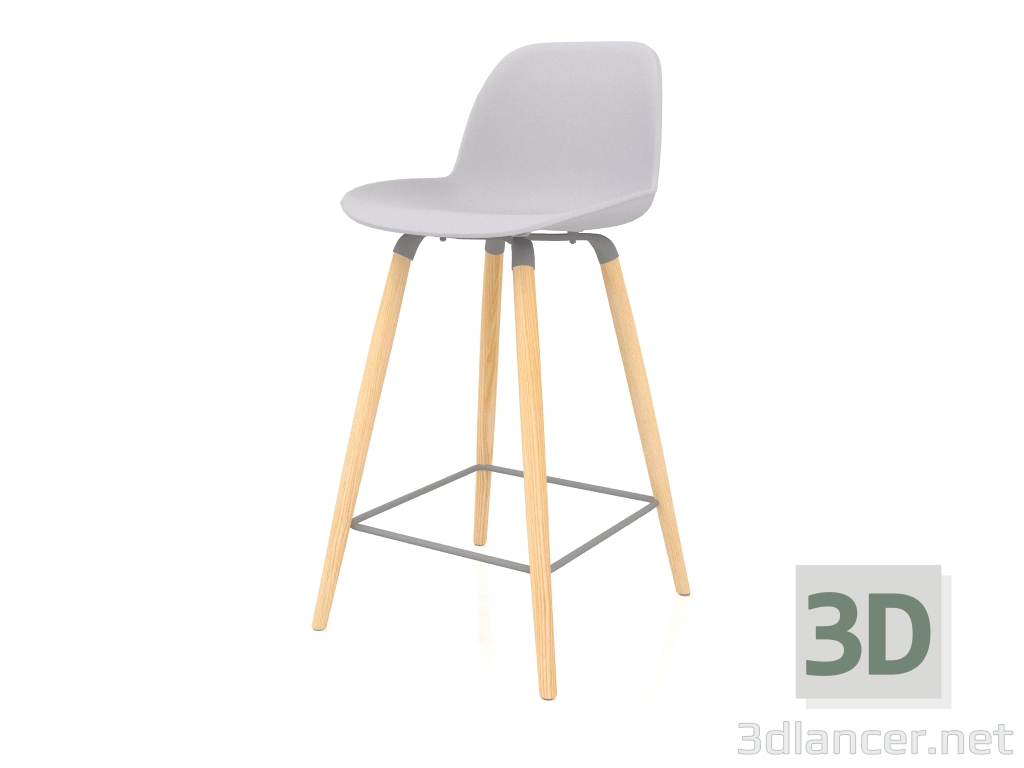 3D Modell Albert Kuip Halbbarhocker 65 cm (Hellgrau) - Vorschau