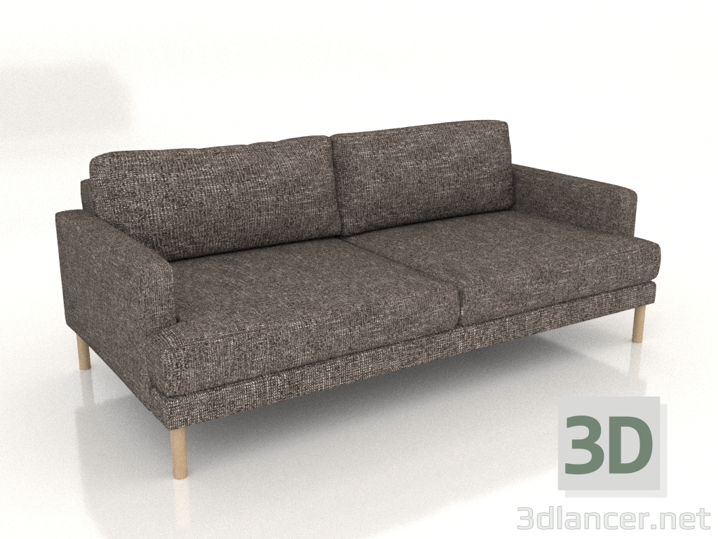 Modelo 3d Sofá Fisht 200 cm (pés de madeira) - preview