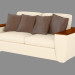 3D Modell Doppel-Ledersofa - Vorschau