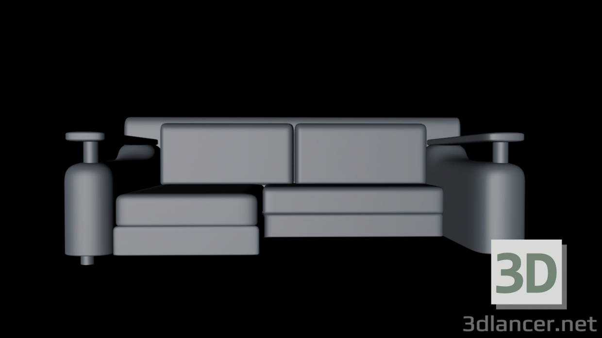 3D Minimalist kanepe modeli satın - render