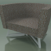 3d model Sillón semicircular (08, blanco) - vista previa