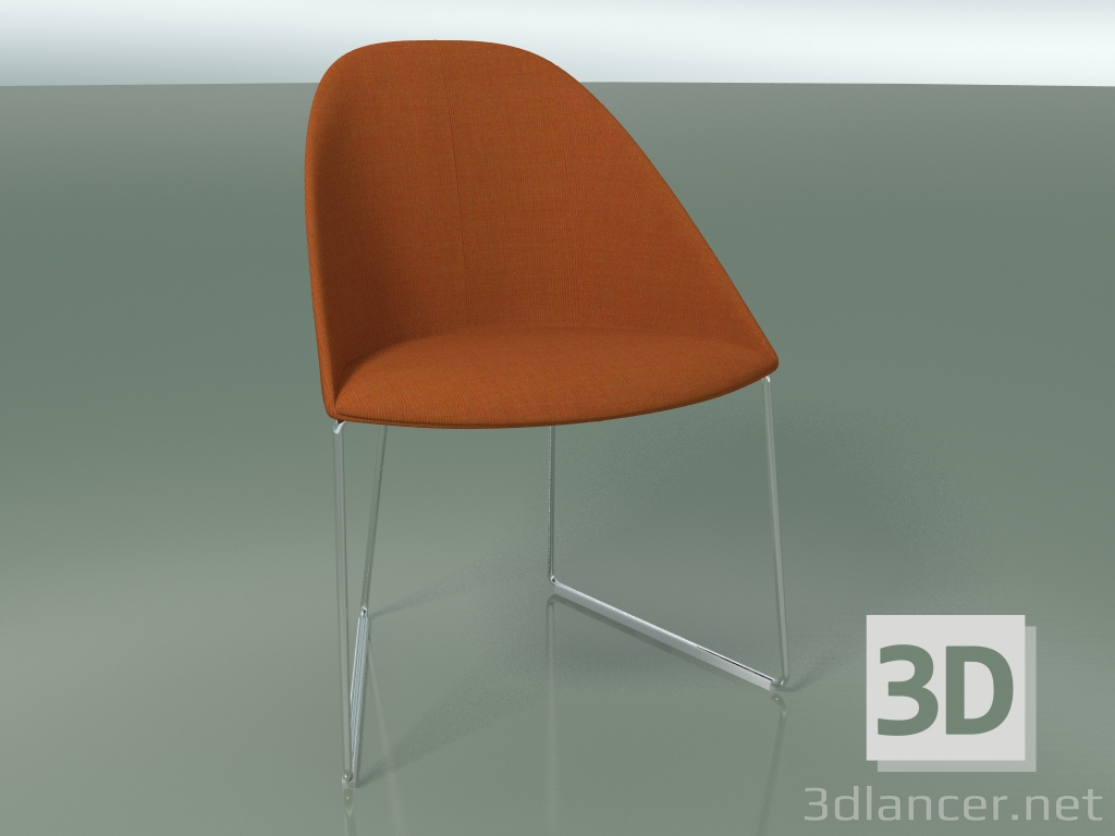 modello 3D Sedia 2211 (su skid, CRO, con imbottitura) - anteprima