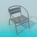 3d model Stool on a metal framework - preview