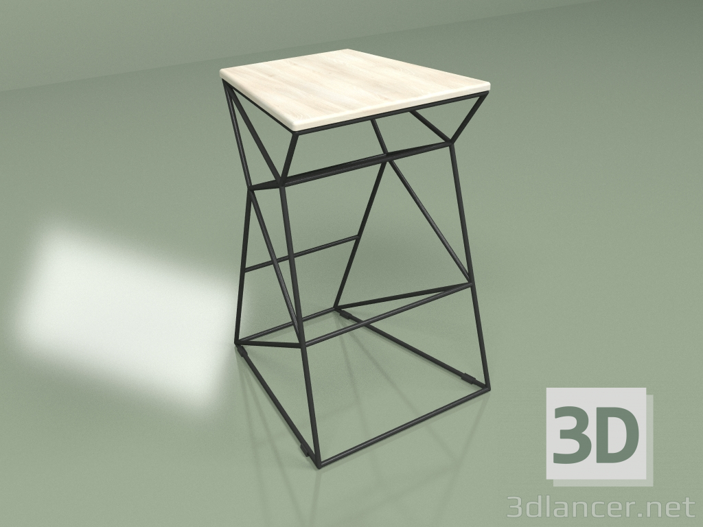 3D modeli Bar taburesi SUPPOR 650 (yıkanmış kül) - önizleme