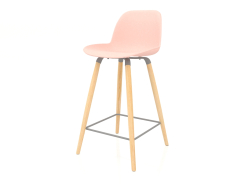 Tabouret semi-bar Albert Kuip 65 cm (Vieux Rose)