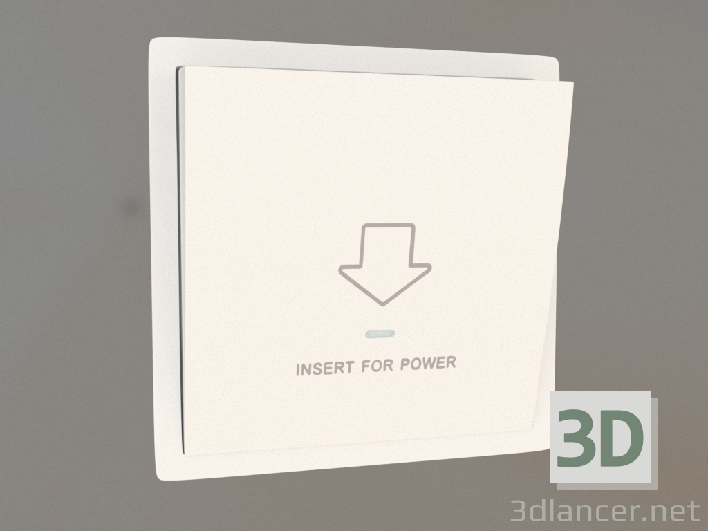 3d model Card switch (10 A, 250 V, matte white, DA59033) R98 - preview