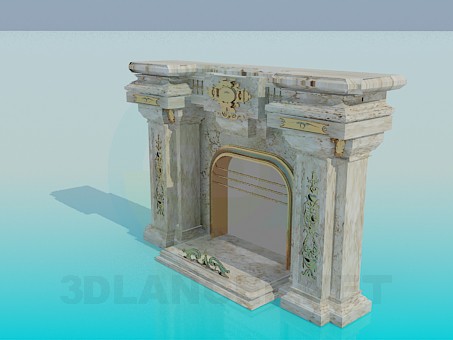 3d model Fireplace - preview