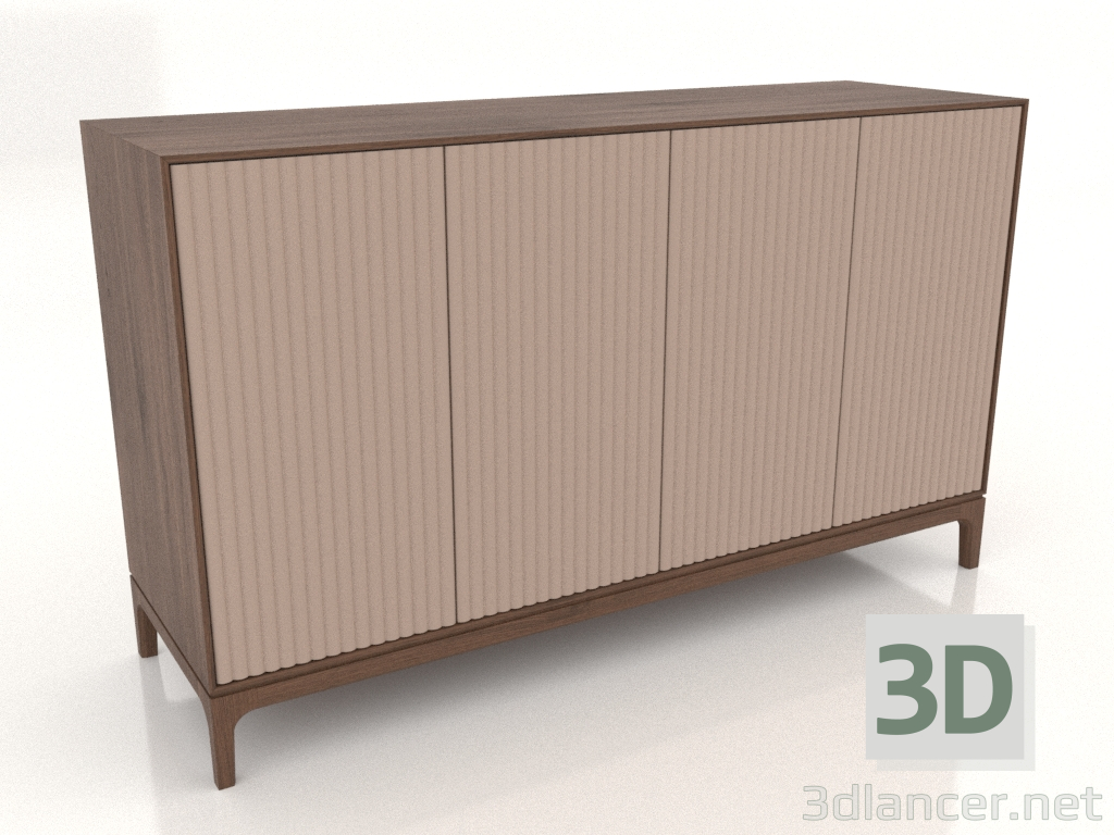modello 3D Mobile TV FARGO con frontali fresati 1600x500x950 mm (beige, rovere tabacco, opzione 4) - anteprima